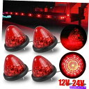 サイドマーカー 6倍赤い丸い鉛サイドマーカートラックトレーラー用のビーハイブコーンライトvan 12V-24V 6X Red Round LED Side Marker Beehive Cone Lights for Truck Trailer Van 12V-24V