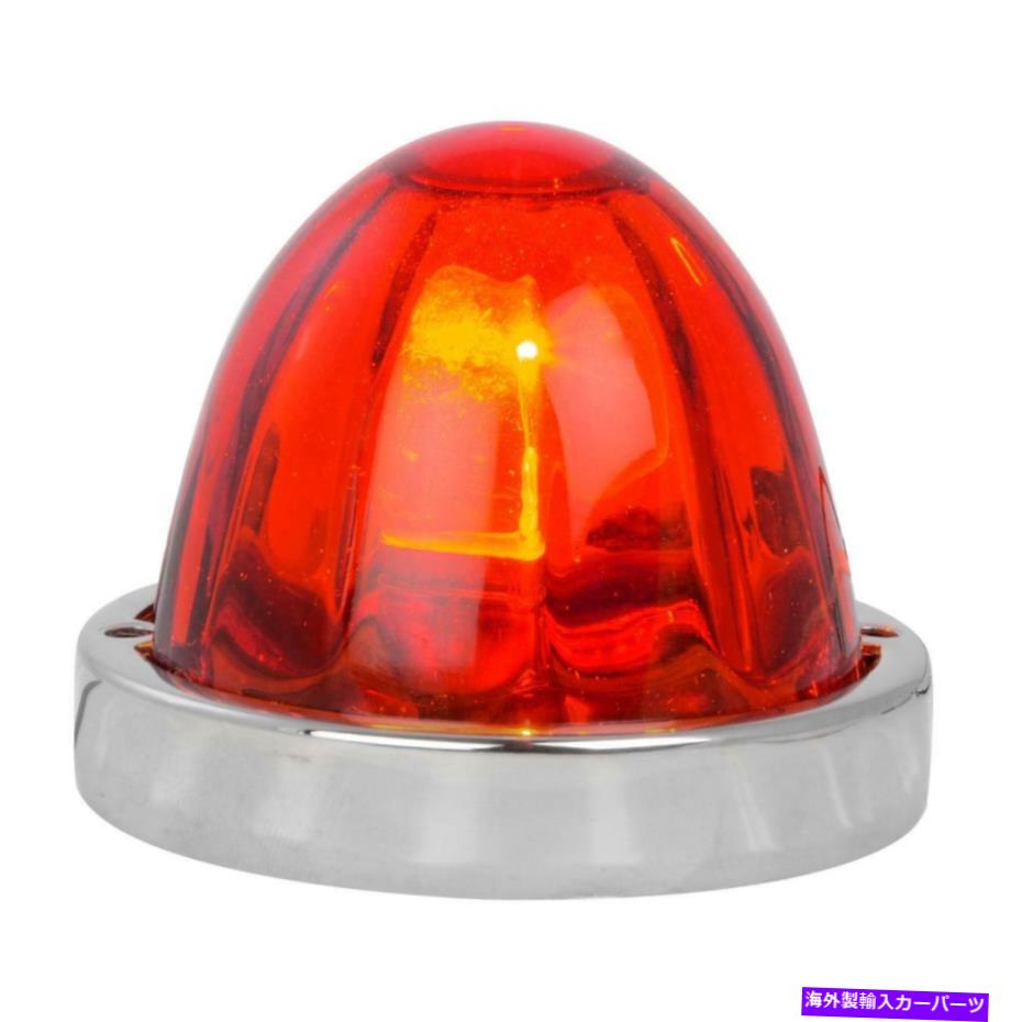 サイドマーカー 赤いスイカのガラスレンズ光白熱した古いルックフラッシュマウント1ワイヤ79756 red watermelon glass lens light incandescent old look flush mount 1 wire 79756