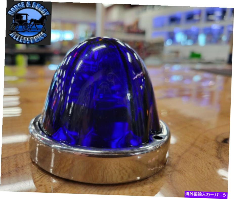 サイドマーカー ブルーレンズスイカリアルガラスキット1ワイヤー白熱網フラッシュマウント新しい79752 blue lens watermelon real glass kit 1 wire incandescent flush mount new 79752