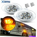 サイドマーカー Freightliner Cascadia 08-17 Amber LED CABサイドマーカーターンシグナルライト5SMD For Freig...