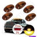 サイドマーカー 5xアンバーLEDキャブルーフマーカーライト+03-16ダッジRAM 1500-5500の2x赤色ライト 5X AMBER LED CAB RO...