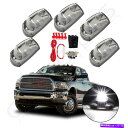 サイドマーカー 2017-2019 Ford F250 F350+配線のために5x LEDキャブマーカー屋根が白色光を走らせる 5X LED CAB MARKE...
