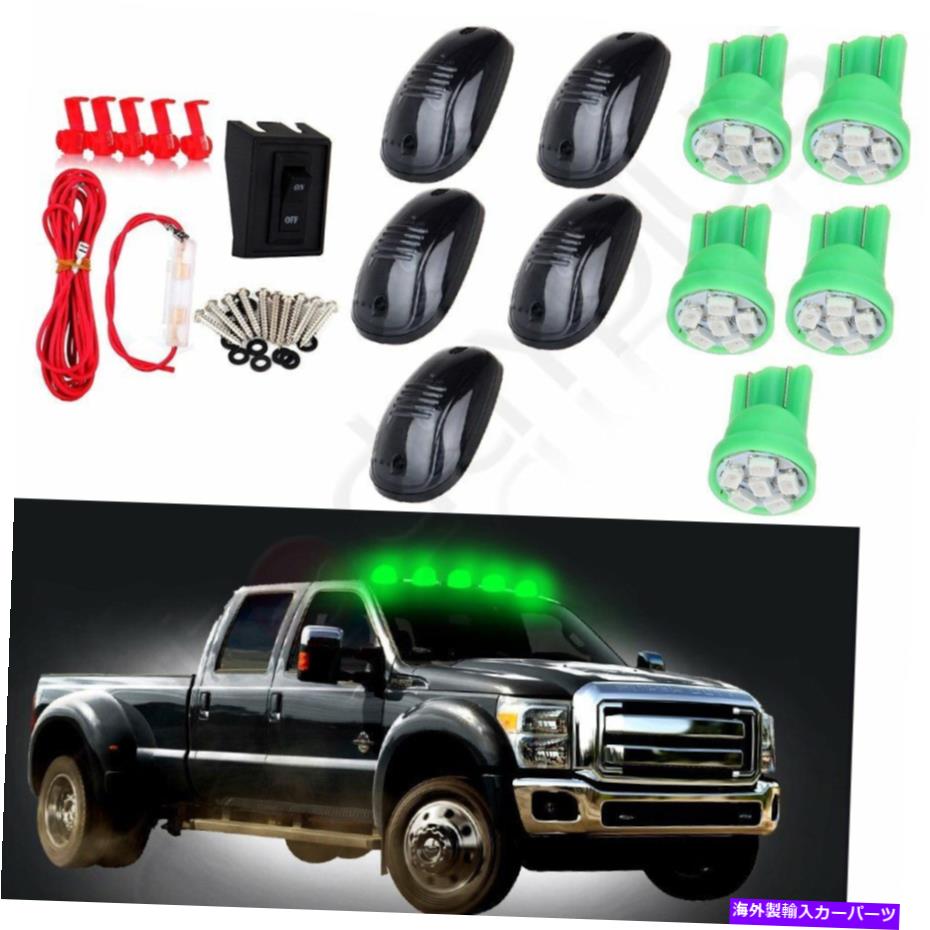 ɥޡ 03-165xå७֥롼եޡ饤ȥ⡼С + T10 12V LED磻䡼 5X FOR 03-16 DODGE RAM CAB ROOF MARKER LIGHT SMOKE COVER + T10 12V LED &WIRE