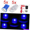 サイドマーカー Ford F-250トラックの5PCSクリアレンズ10SMDブルーLEDキャブマーカーライト +配線 5PCS FOR FORD F-250 T...