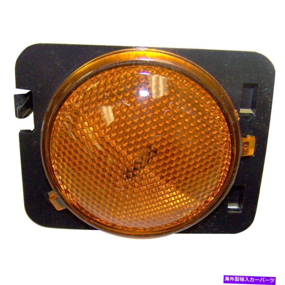 サイドマーカー ジープ交換用のクラウンオートモーティブアンバーサイドマーカーライト、右前、w/ Crown Automotive for Jeep Replacement Amber Side Marker Light, Right Front, w/