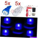 サイドマーカー Ford F-250トラックの5PCSクリアレンズ6SMDブルーLEDキャブマーカーライト +配線 5PCS FOR FORD F-250 TR...