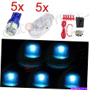 サイドマーカー Ford F-250トラックの5PCSクリアレンズ12VブルーLEDキャブマーカーライト+配線パック 5PCS FOR FORD F-250 T...