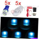 サイドマーカー 5PCSクリアレンズ12VブルーLEDキャブマーカーライト +フォードF-250トラック用の配線パック 5pcs Clear Lens 12V ...