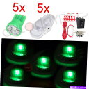 サイドマーカー 5PCSクリアレンズ12VグリーンLEDキャブマーカーライト +フォードF-250トラックの配線 5pcs Clear Lens 12V Gre...