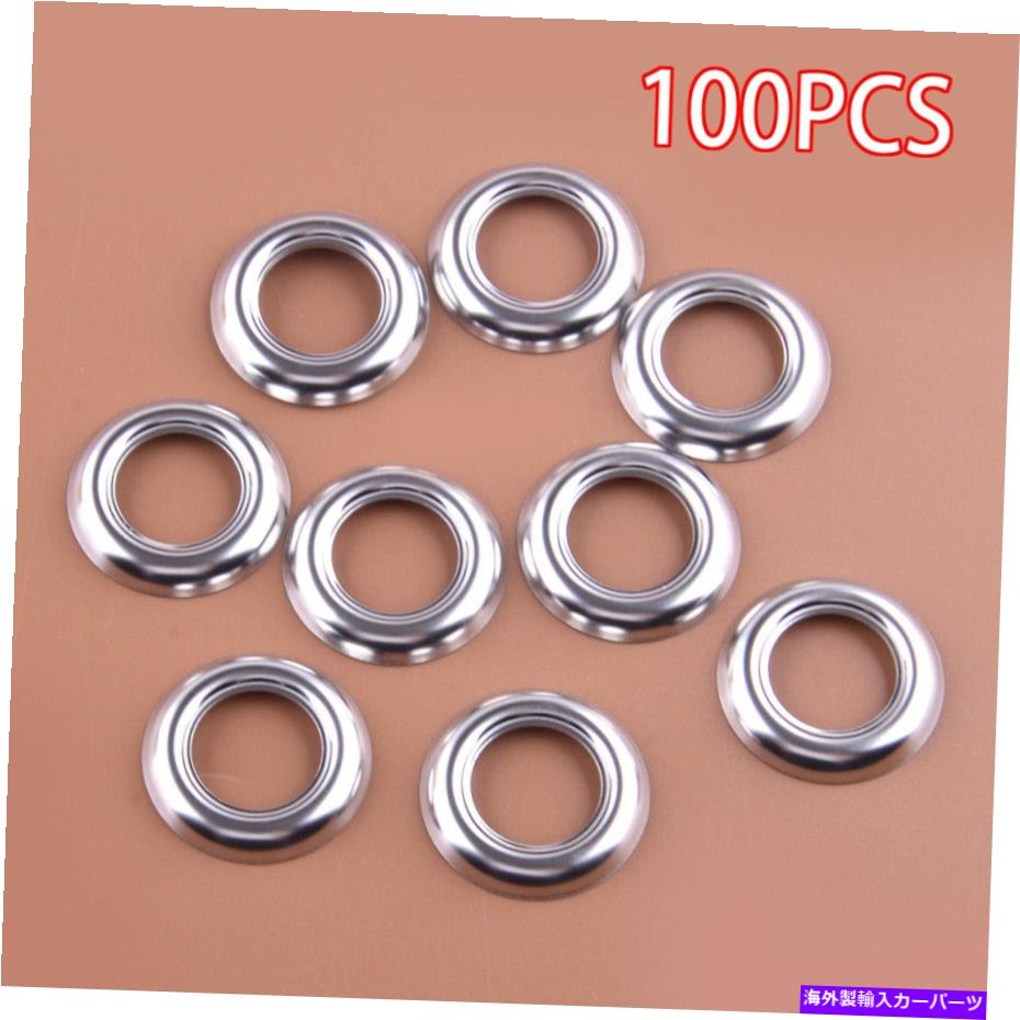 サイドマーカー 100pcsラウンドクロムバイザーベゼルカバー3/4 