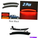サイドマーカー 2 PCS煙色ABSプラスチック約110gリアフェンダーレッドLEDサイドマーカーライト 2 Pcs Smoke Color ABS Plastic Approx.110g Rear Fender Red LED Side Marker Light