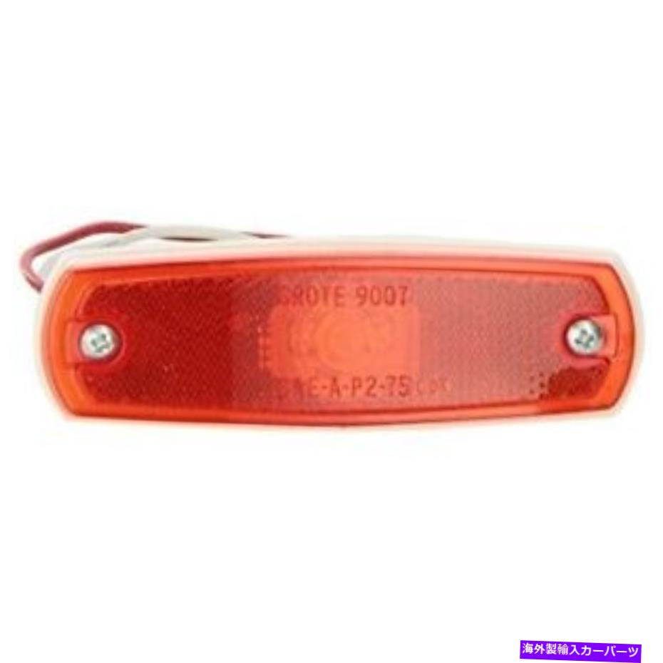 サイドマーカー グロート47262レッド超新星LEDクリアランスマーカーライトイエローロープロファイル-12 V Grote 47262 Red Supernova LED Clearance Marker Light Yellow Low-Profile - 12 V