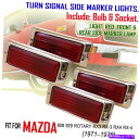 サイドマーカー Mazda RX3 RX4 929ピックアップターンシグナルサイドマーカーライトレンズレッドX4プラスチック FOR MAZDA RX3 RX4 929 PICKUP TURN SIGNAL SIDE MARKER LIGHTS LENS RED x4 PLASTIC