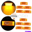 サイドマーカー 10pcアンバー20 LEDカーサイドマーカーライト + 4x 16 LEDターンシグナルフリーライト 10pc Amber 20 LED ca...