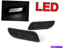 サイドマーカー 1998-04メルセデスR170 SLKクラスのスモークバンパーホワイトLEDライトバーサイドマーカー Smoke Bumper White LED Light Bar Side Marker For 1998-04 Mercedes R170 SLK Class