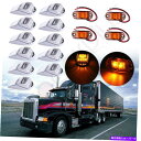 サイドマーカー 11PCSクリアレンズアンバー17キャブマーカーライト +トレーラー用の4PCSサイドマーカー 11pcs Clear Lens Amber 1...