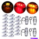 サイドマーカー 11pcsアンバークロム17枚のキャブマーカーライトw 4pcs freightliner for freightliner 11pcs Amb...