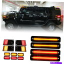 サイドマーカー スモークLEDキャブルーフトップライト + 2005年から2009年のハマーH2 sut newのサイドマーカーランプ Smoked LED C...