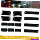 サイドマーカー 2003年から2009年の14pcsハマーH2スモークLEDキャブルーフサイドマーカーランプ信号ライト 14pcs For 2003-2009 ...