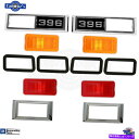 TCh}[J[ 68-69 Nova 68 Chevelle Side Marker Light Lamp Lens Bezel Gasket w/ Amber 