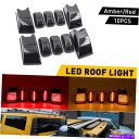 サイドマーカー 2003-2009ハマーH2カーアクセサリーのスモークレッドイエローLEDキャブルーフトップライト Smoked Red Yellow LED ...