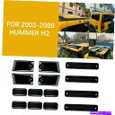 サイドマーカー 2003年から2009年のハマーH2のための14PCSスモークLEDキャブ屋根ランニングライトサイドマーカーランプ 14PCS Smoked L...