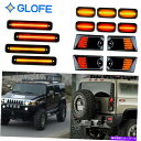 サイドマーカー 2003年から2009年のHummer H2 14PCS LED CAB ROFEランニングライトサイドマーカーランプスモーク For 2003...