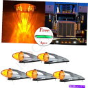 サイドマーカー 5* Chrome Torpedo 17レッドキャブマーカールーフ琥珀色のライト+無料21SMD LEDサイドマーカー 5* CHROME TO...