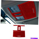 trim panel クライスラーの4PCS 300 2005-2007レッドカーボンファイバーオーバーヘッドライトパネルカバートリム 4Pcs For Chr...