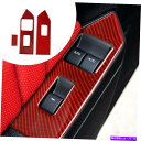 trim panel フォードマスタングのレッドカーボンファイバーウィンドウリフトスイッチパネルカバートリム2009-2013 Red Carbon Fiber...