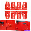 trim panel ジープラングラーJK JKU 2007-2017のレッドカードアヒンジパネルプロテクターカバートリム Red Car Door Hinge...