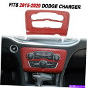 trim panel ドッジチャージャーのためのコンソールエアコンスイッチパネルカバートリム2015+レッドカーボン Console Air Condition...