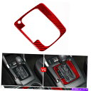 trim panel スバルフォレスター2013-2018レッドカーボンファイバーインテリアギアシフトパネルトリム用 For Subaru Forester 2...