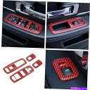 trim panel Dodge Ram 1500 2010-2017レッドカーボンウィンドウリフトトリムスイッチパネルカバートリム用 For Dodge Ra...