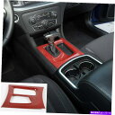 trim panel セントラルコントロールギアシフトパネル15-20ダッジ充電器用の赤いカーボンファイバートリム Central Control Gear S...