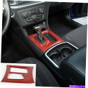 trim panel セントラルコントロールギアシフトパネル15-20ダッジ充電器用の赤いカーボンファイバートリム Central Control Gear S...