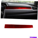 trim panel ホンダシビックのためのレッドカーボンファイバーダッシュボードパネルカバートリム2016-19 Red Carbon Fiber Copil...