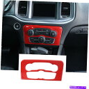 trim panel AC&CDオーディオボリュームラジオスイッチパネルダッジ充電器のためのトリム2015+レッドカーボン AC & CD Audio Volu...