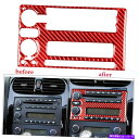 trim panel シボレーコルベットC6 2005-07レッドカーボンファイバーコンソールラジオCDパネルトリム用 For Chevrolet Corvet...