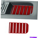 trim panel トヨタツンドラ2014-2018のレッドカーボンファイバーアームレストボックススロットパネルカバートリム Red Carbon Fiber...