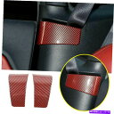trim panel ダッジチャレンジャー10-2021レッドカーボンファイバーシートセーフティベルトパネルカバートリム用 For Dodge Challeng...