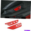 trim panel カーシート調整ハンドルパネル装飾トリムステッカーフォードマスタング15+レッドカーボンのトリムステッカー Car Seat Adjust ...