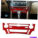 trim panel レクサスIS250 IS350 06-12のレッドカーボンファイバーセントラルコンソールCDパネルカバートリム Red Carbon Fi...