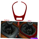 trim panel BMW Z4コンバーチブルレッドカーボンファイバーマニュアルギアシフトパネルステッカートリム用 For BMW Z4 Convertibl...