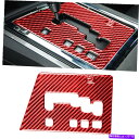 trim panel ダッジチャレンジャー2008-14レッドカーボンファイバーインテリアギアシフトパネルトリムに適しています Fit For Dodge Ch...