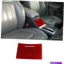 trim panel クライスラー300 2005-2007レッドカーボンファイバーカップホルダードアパネルカバートリム For Chrysler 300 20...