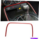 trim panel マツダMX-5ミアタ2016-2020レッドカーボンファイバーコンソールACパネルトリムステッカー用 For Mazda MX-5 Mia...