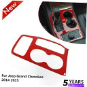 trim panel ジープグランドチェロキー2014-2018のレッドカーギアシフトパネル装飾カバートリム Red Car Gear Shift Panel ...