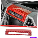 trim panel フォードF150 2015+のための赤いカーボンファイバー緊急灯スイッチパネルトリムベゼル Red Carbon Fiber Emerge...