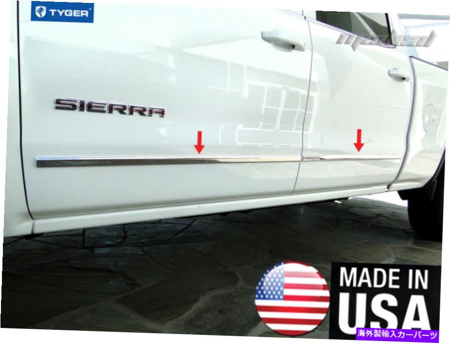 trim panel 14-18シルバラード/シエラダブルキャブボディモールディングトリムオーバーレイ1 1/8 '' 4pc Fits 14-18 Silverado/Sierra Double Cab Body Molding Trim Overlay 1 1/8'' 4PC